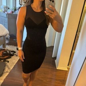 Torn By Ronnie Kobo S black mesh cut out bandage dress